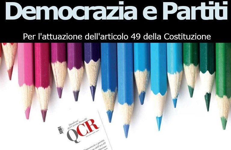 DEMOCRAZIA E PARTITI – Roma 24/01/2019, ore 17